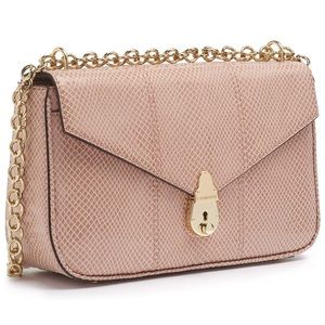 Calvin Klein Lock Leather Shoulder Bag